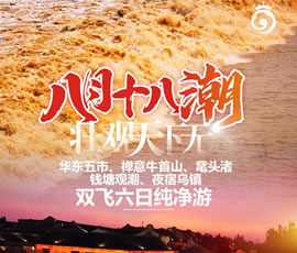 華東五市、 禪意牛首山、黿頭渚、錢(qián)塘觀潮 水鄉(xiāng)烏鎮(zhèn)雙飛六日純凈游